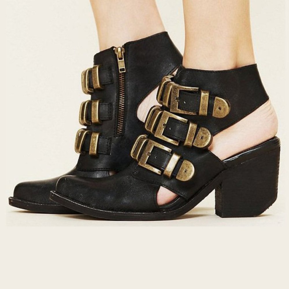 Jeffrey Campbell Tripoli Buckle Boots Free People